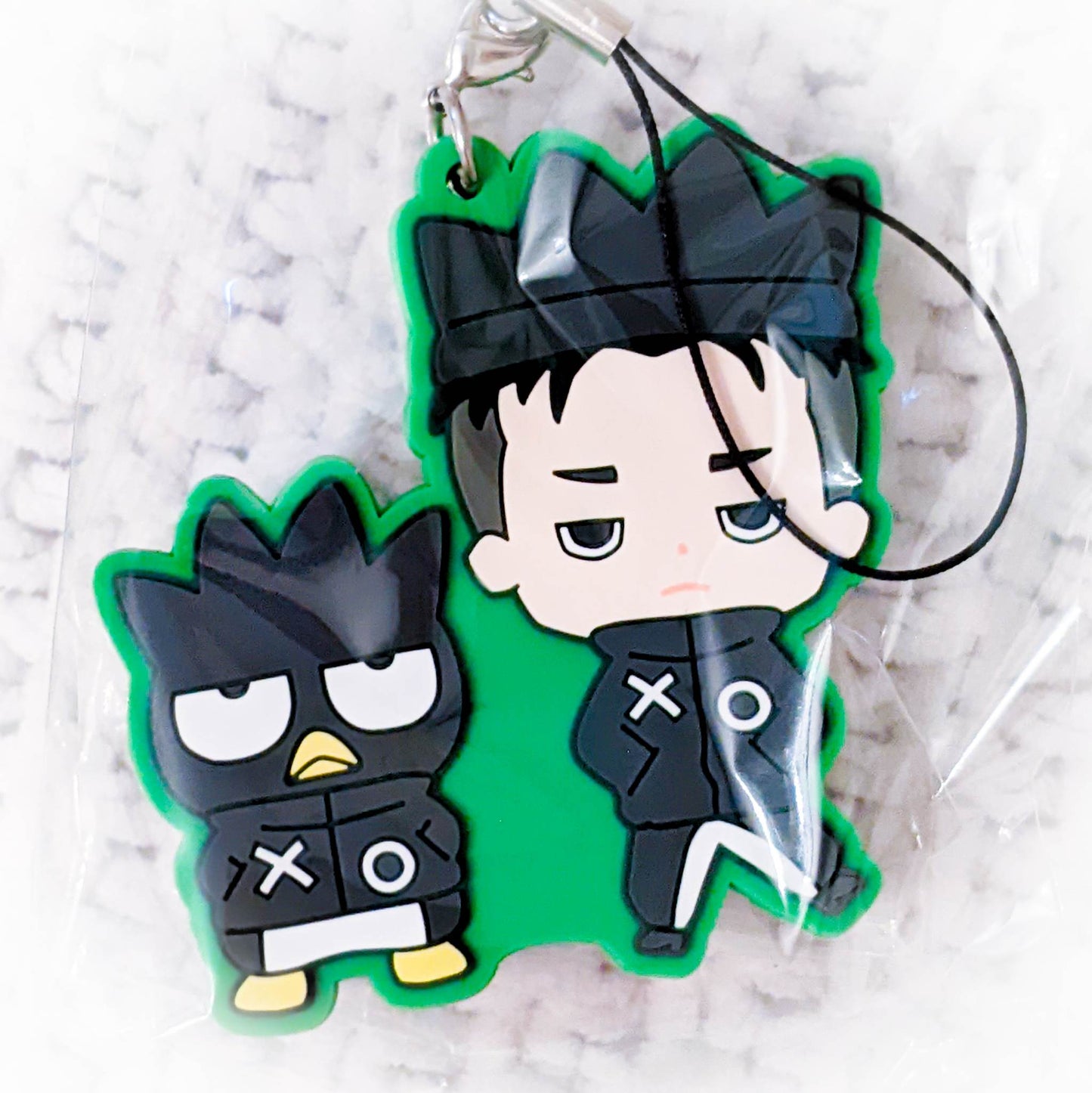 Otabek Altin & Badtz Maru - Yuri!!! On Ice x Sanrio Anime Keychain Rubber Strap