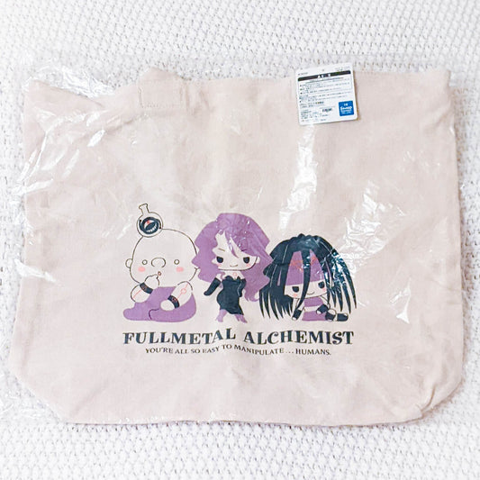 Envy Lust & Gluttony - Fullmetal Alchemist x Sanrio Anime Canvas Tote Bag