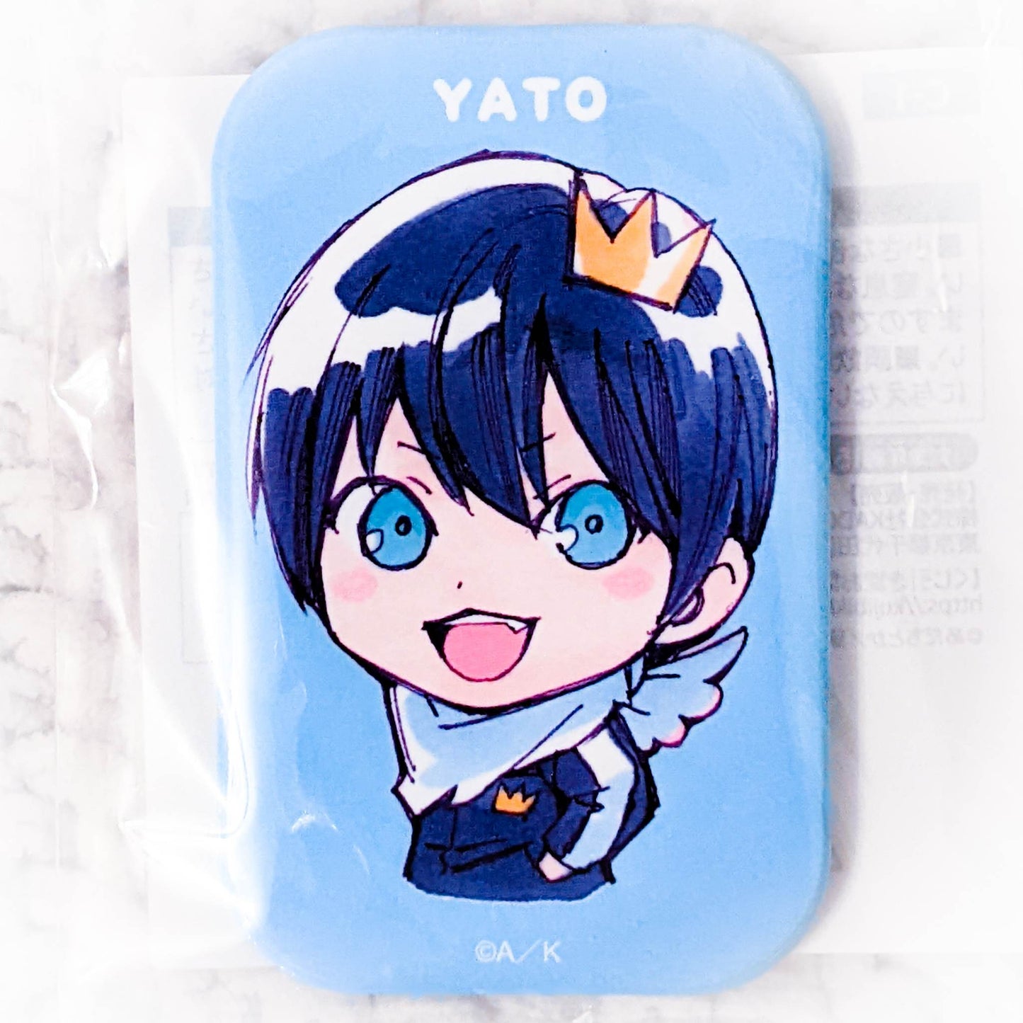 Yato - Noragami Anime Chibi Hikido Kuji Square Pin Badge Button