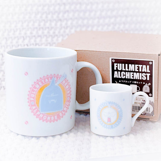Edward & Alphonse Elric - Fullmetal Alchemist Brotherhood Glass Mug Cup Set