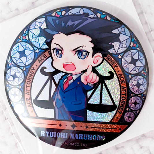 Phoenix Wright - Phoenix Wright Ace Attorney Big Glitter Pin Badge Button