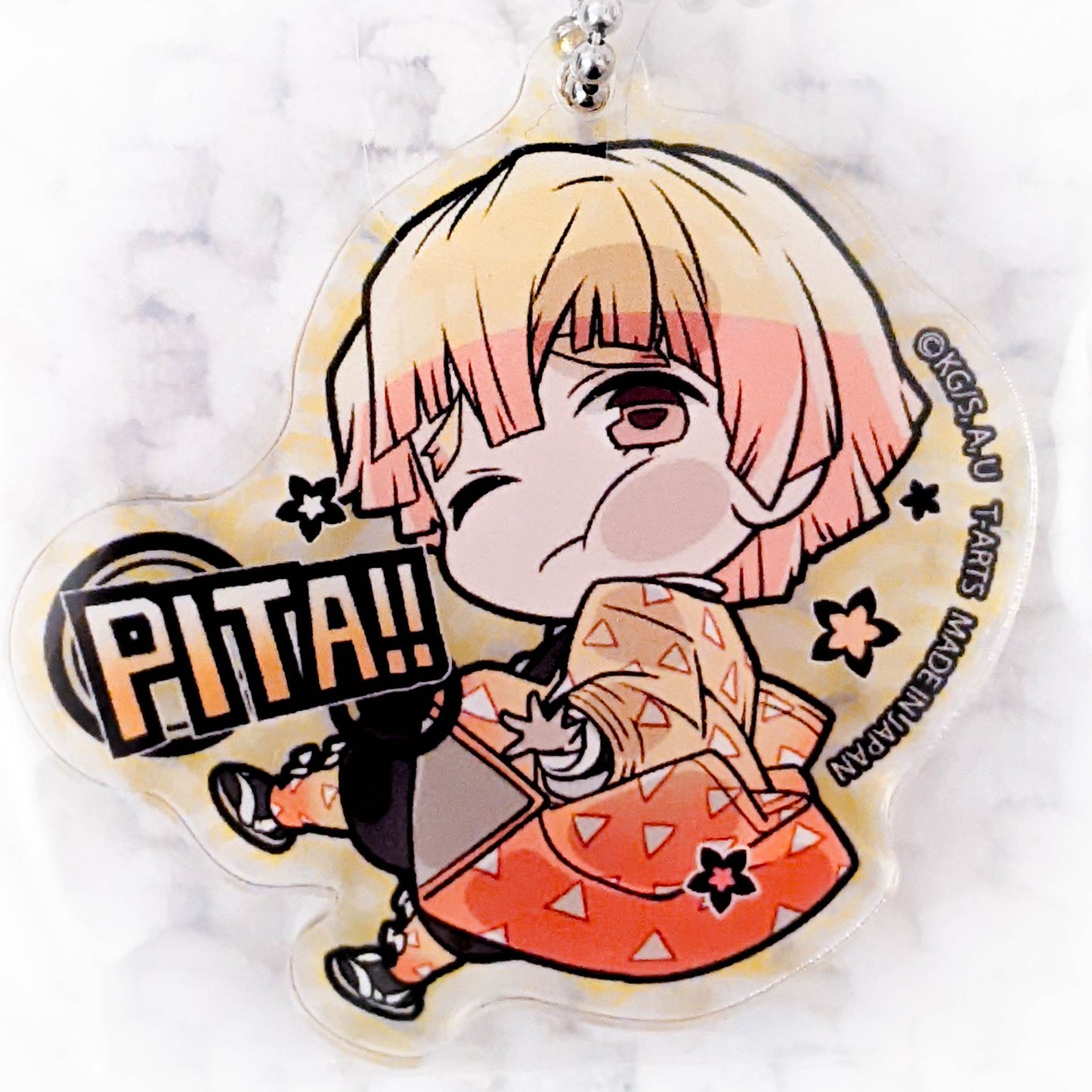 Zenitsu Agatsuma - Kimetsu no Yaiba Demon Slayer Anime Pita Acrylic Keychain