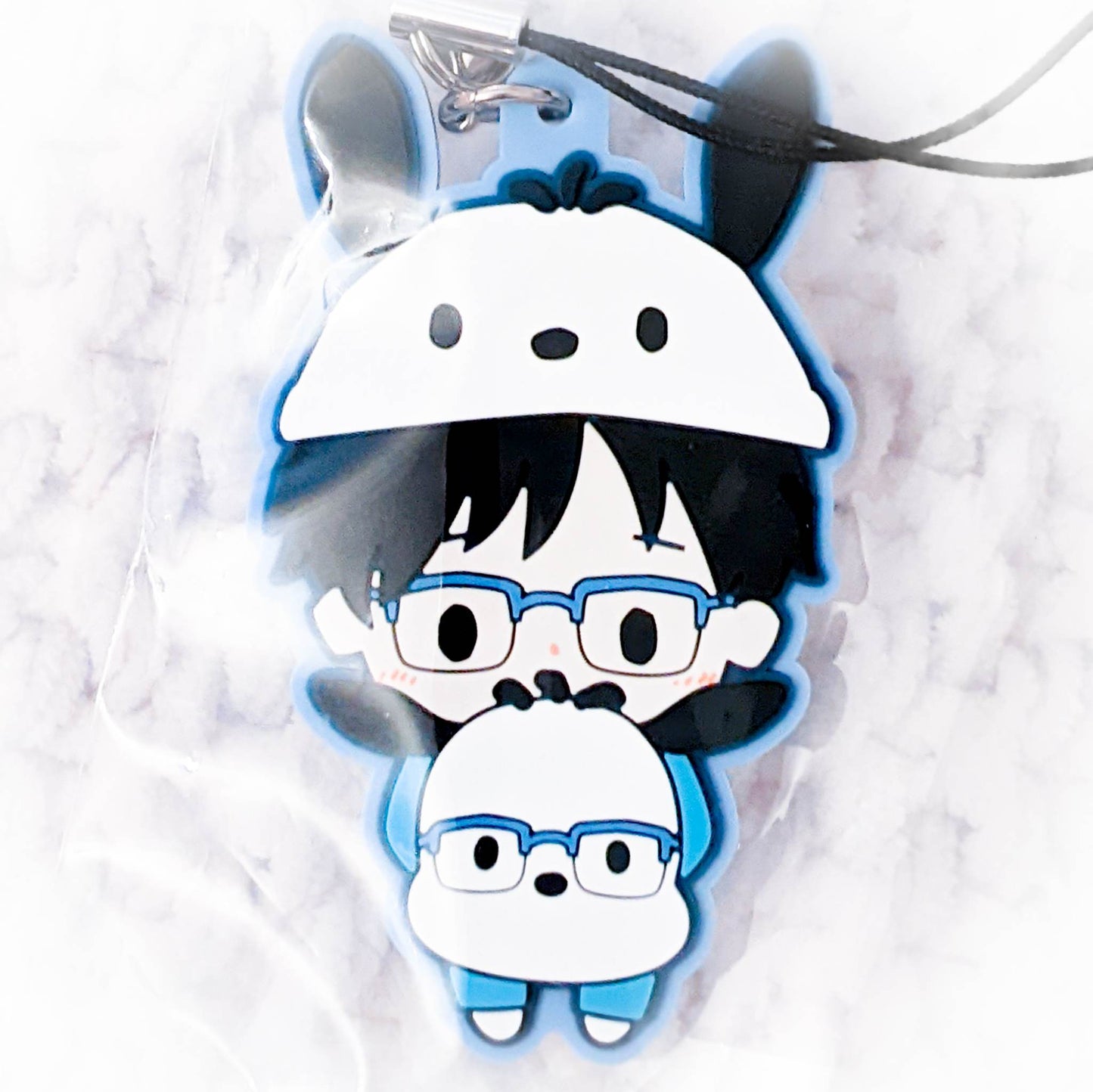 Yuri Katsuki & Pochacco - Yuri!!! On Ice x Sanrio Anime Keychain Rubber Strap