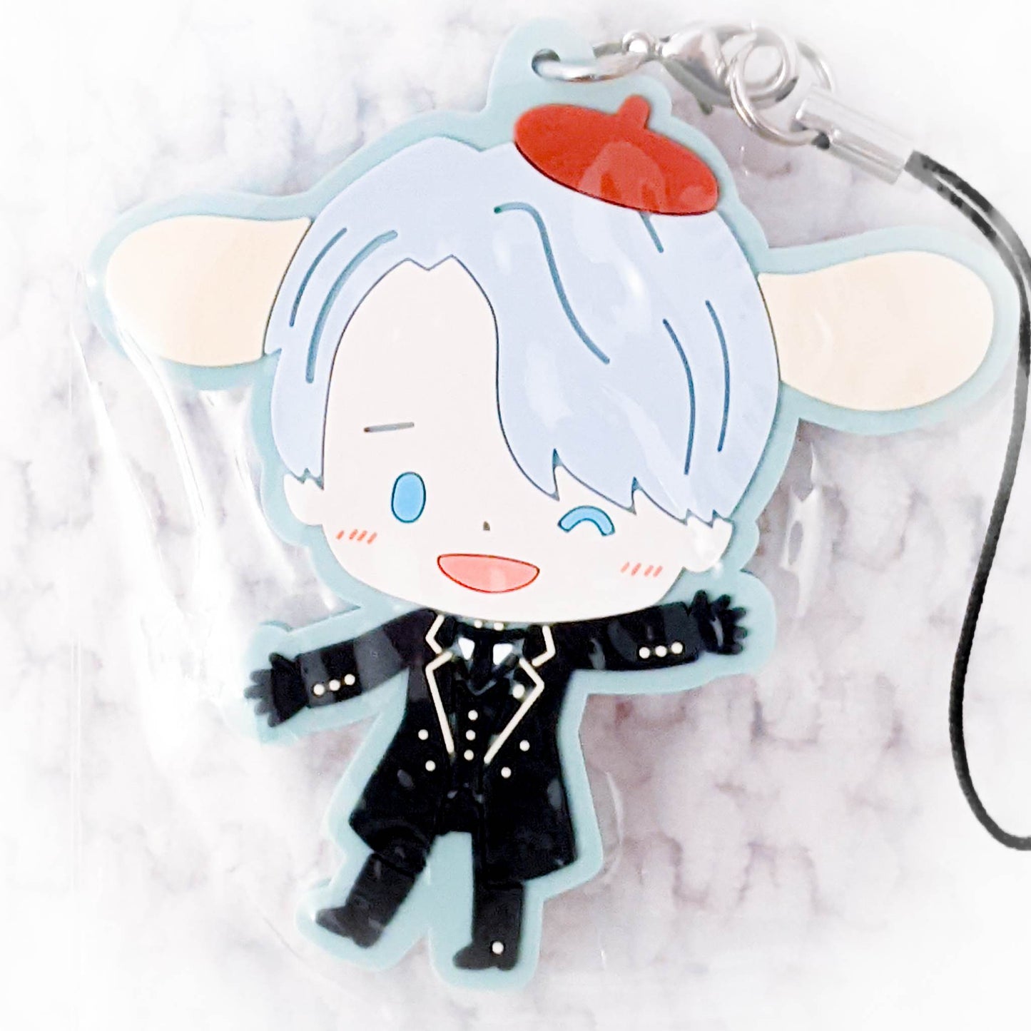 Victor Nikiforov x Pompompurin - Yuri!!! On Ice x Sanrio Anime Keychain Rubber Strap