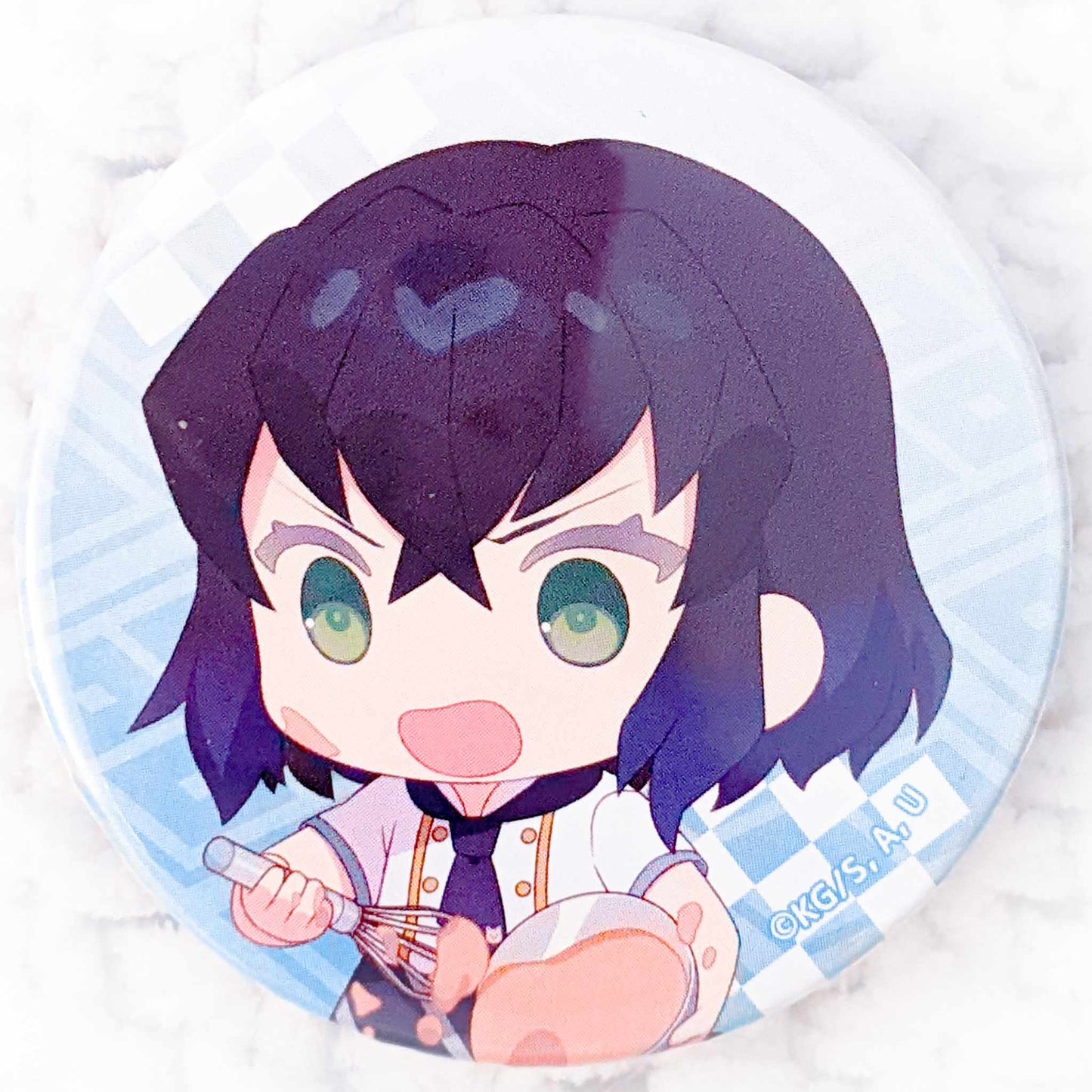 Inosuke Hashibira - Demon Slayer Kimetsu no Yaiba x Sweets Paradise Cafe Pin Badge Button