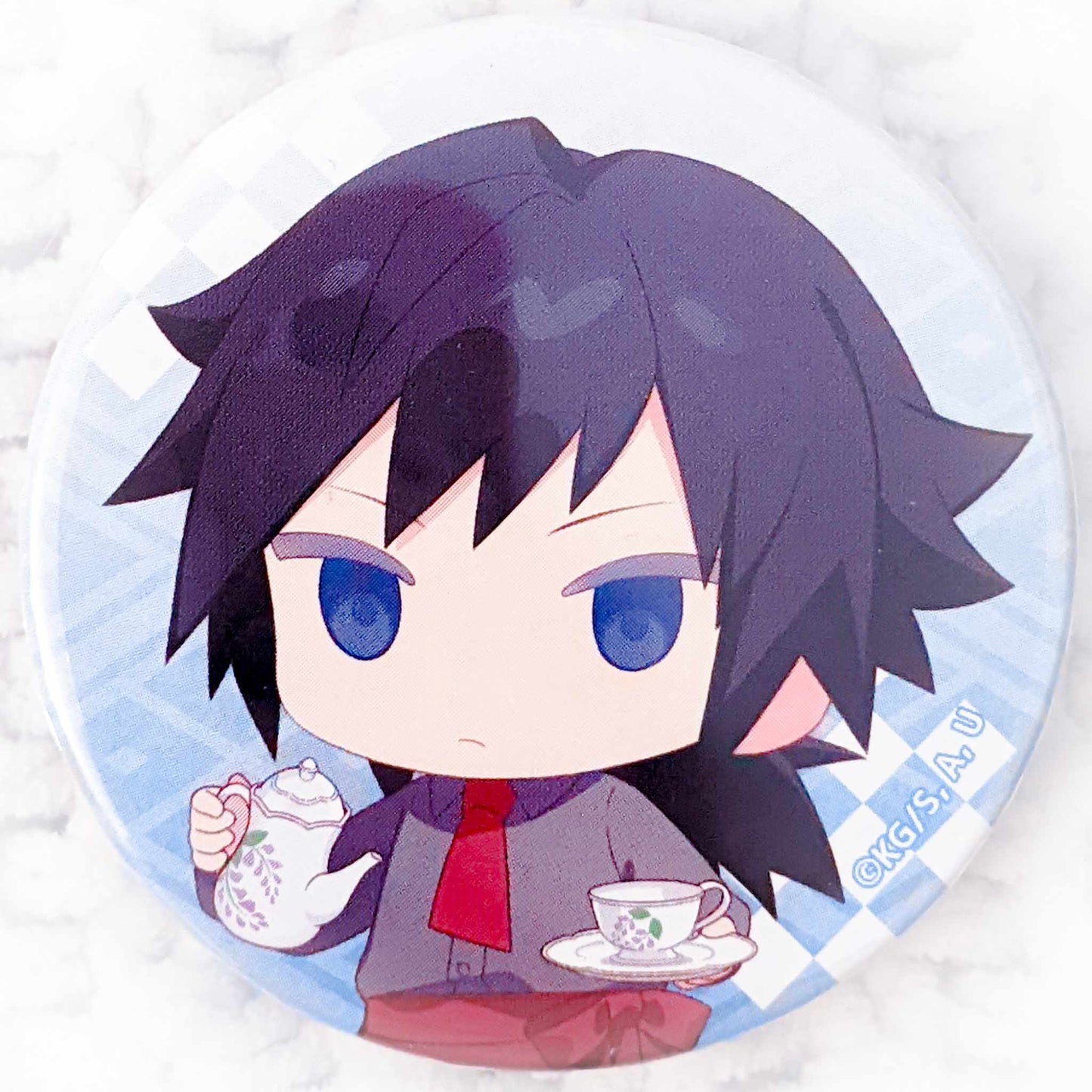 Giyuu Tomioka - Demon Slayer Kimetsu no Yaiba x Sweets Paradise Cafe Pin Badge Button