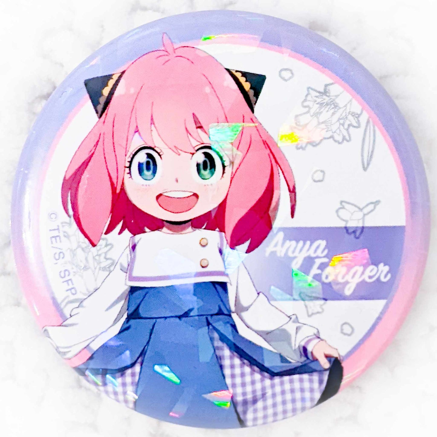 Anya Forger - SPY x FAMILY Anime Hologram Pin Badge Button