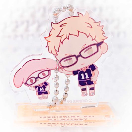 Kei Tsukishima & My Melody - Haikyuu x Sanrio Anime Collaboration Acrylic Keychain Stand