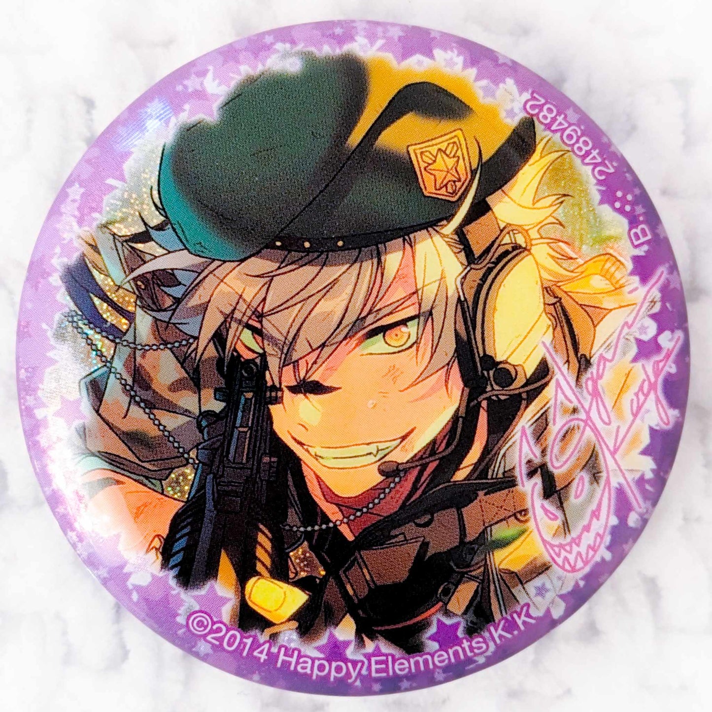 Koga Oogami - Ensemble Stars! UNDEAD Anime Glitter Pin Badge Button