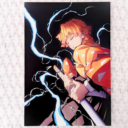 Zenitsu Agatsuma - Demon Slayer Kimetsu no Yaiba Anime Art Postcard