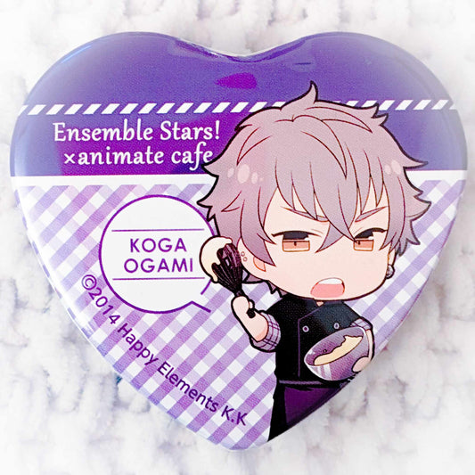 Koga Oogami - Ensemble Stars! UNDEAD Anime Animate Cafe Heart Shaped Pin Badge Button