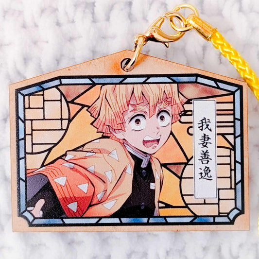 Zenitsu Agatsuma - Kimetsu no Yaiba Demon Slayer x Lawson Wood Keychain Strap