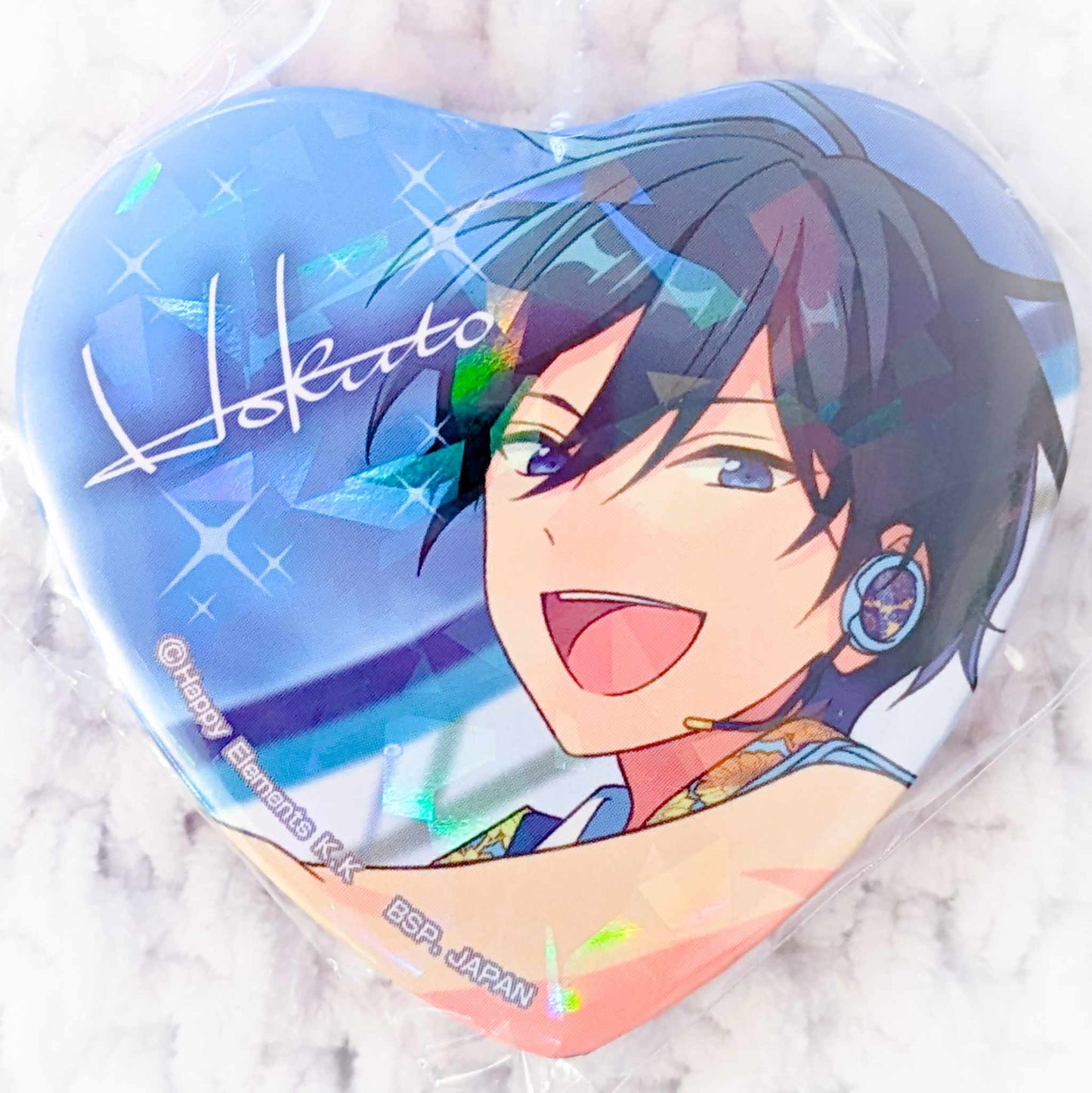 Hokuto Hidaka - Ensemble Stars! Trickstar Anime Heart Shaped Pin Badge Button