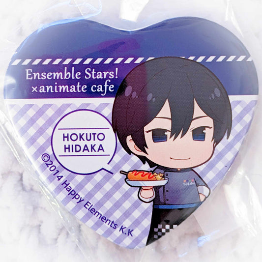 Hokuto Hidaka - Ensemble Stars! x Animate Cafe Trickstar Anime Heart Shaped Pin Badge Button