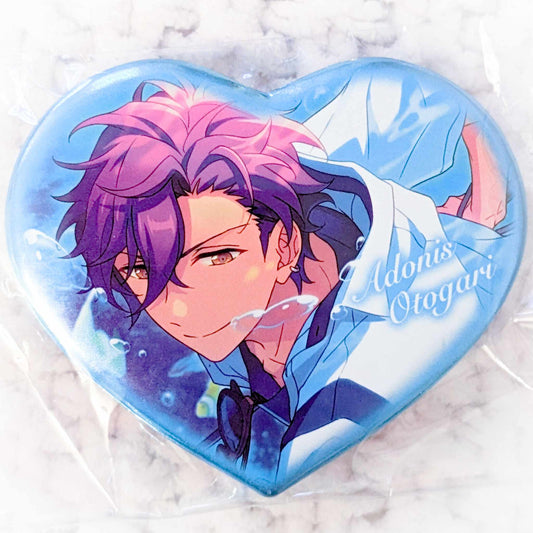 Adonis Otogari - Ensemble Stars! UNDEAD Anime Heart Shaped Pin Badge Button