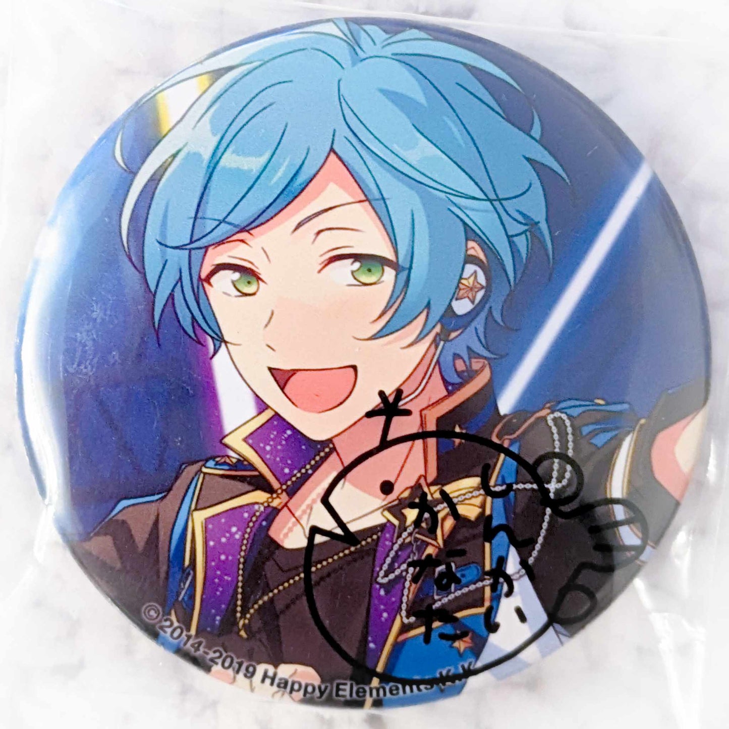 Kanata Shinkai - Ensemble Stars! RYUSEITAI Anime Autograph Pin Badge Button