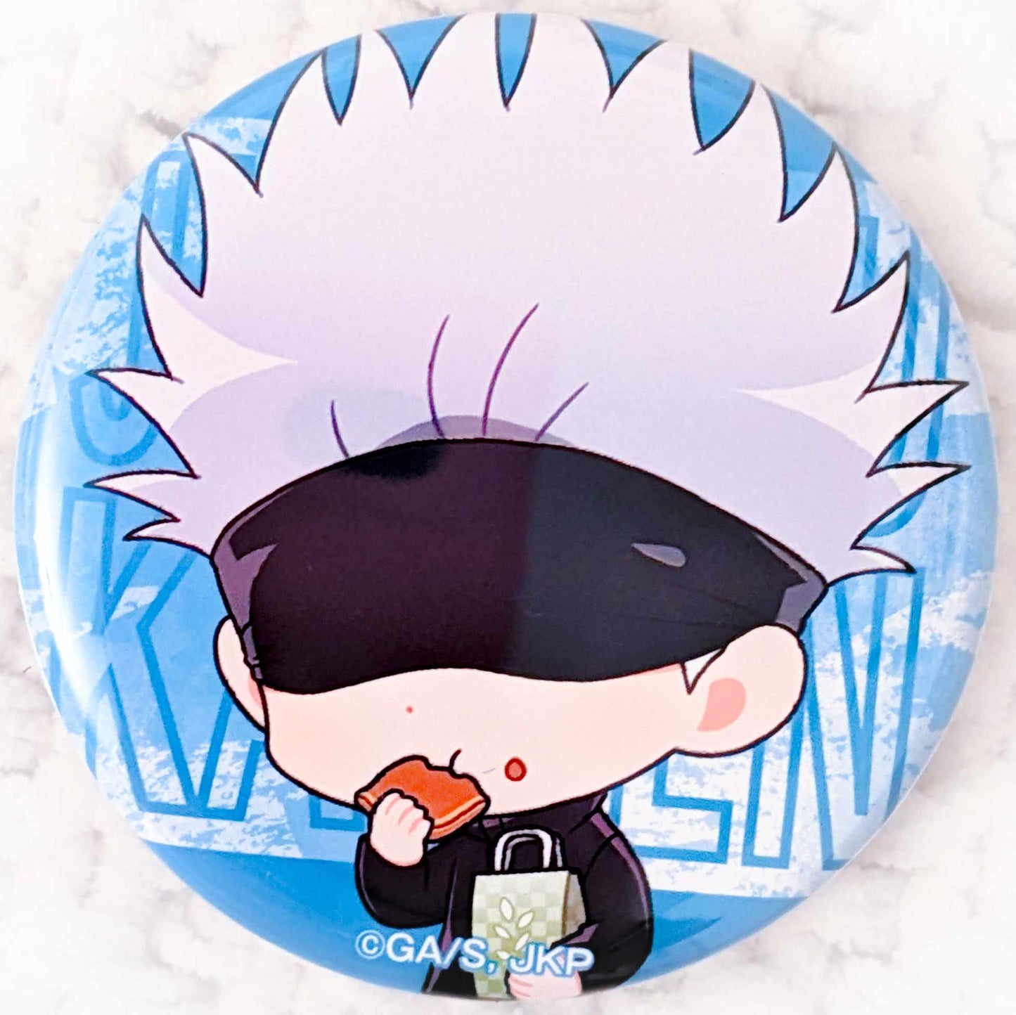 Satoru Gojo - Jujutsu Kaisen Anime SEGA Collab Cafe Pin Badge Button