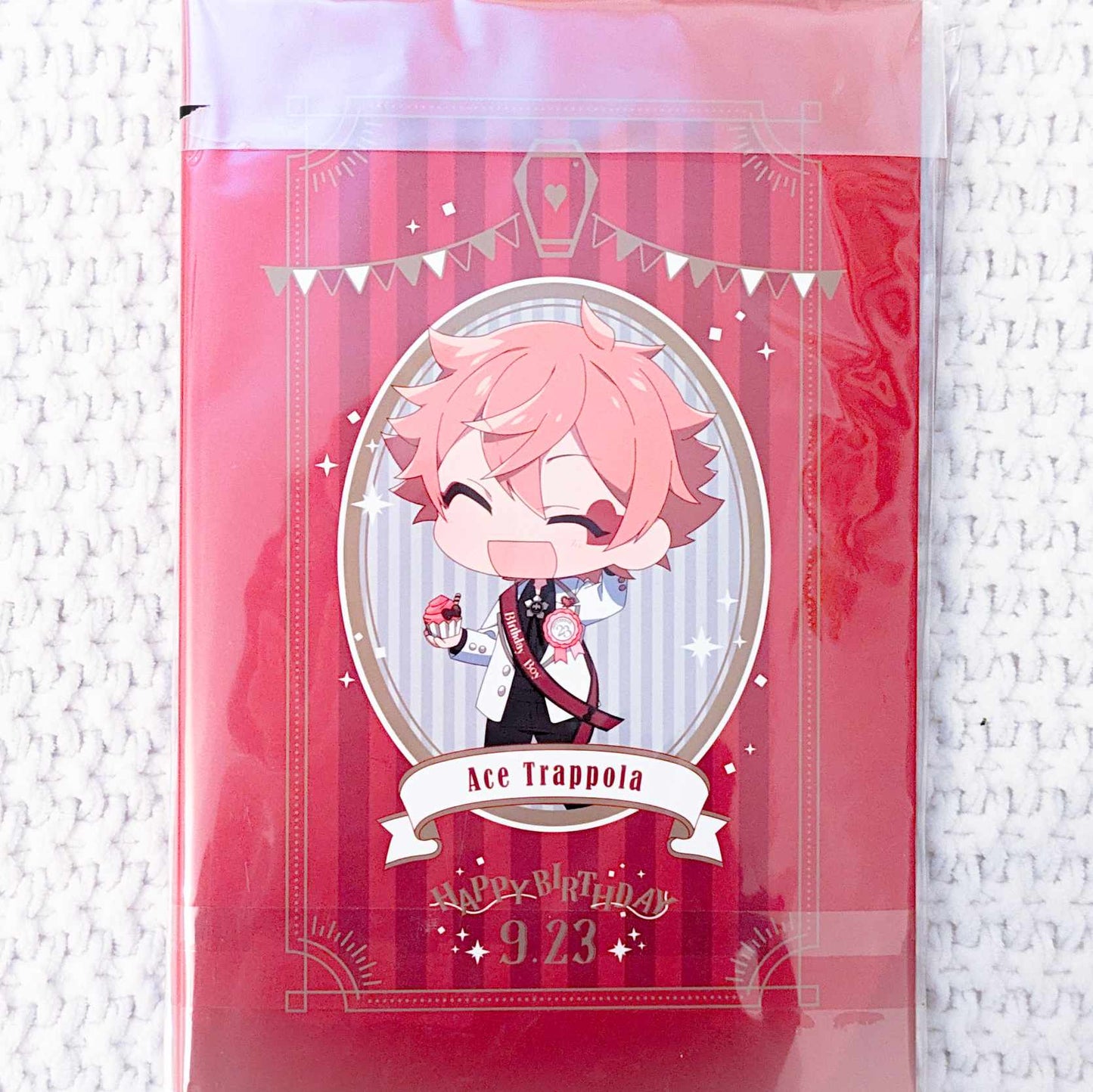 Ace Trappola - Disney Twisted Wonderland Anime Acrylic Stand - Charm - Badge - Card - Happy Birthday Set