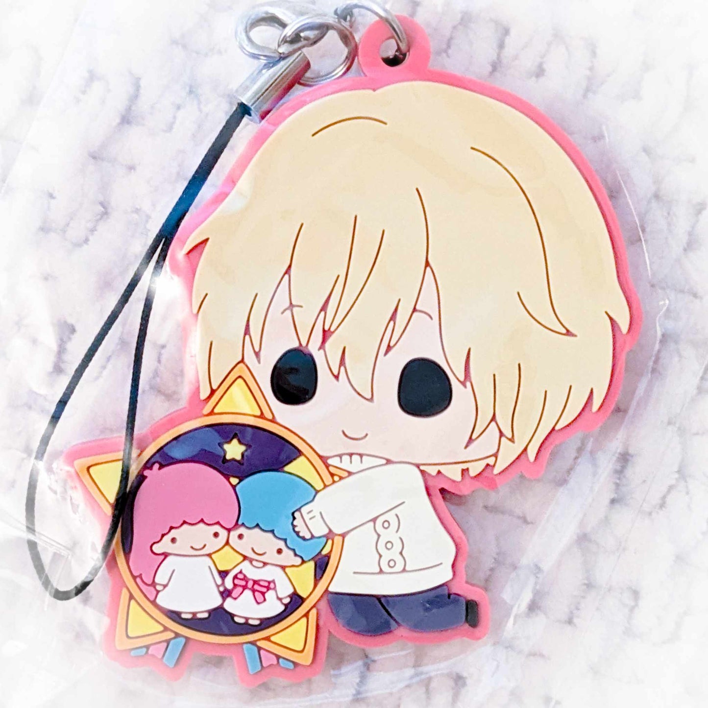 Ryo Nishimiya x Twin Little Stars - Sanrio Boys Danshi Anime Chibi Keychain Rubber Strap
