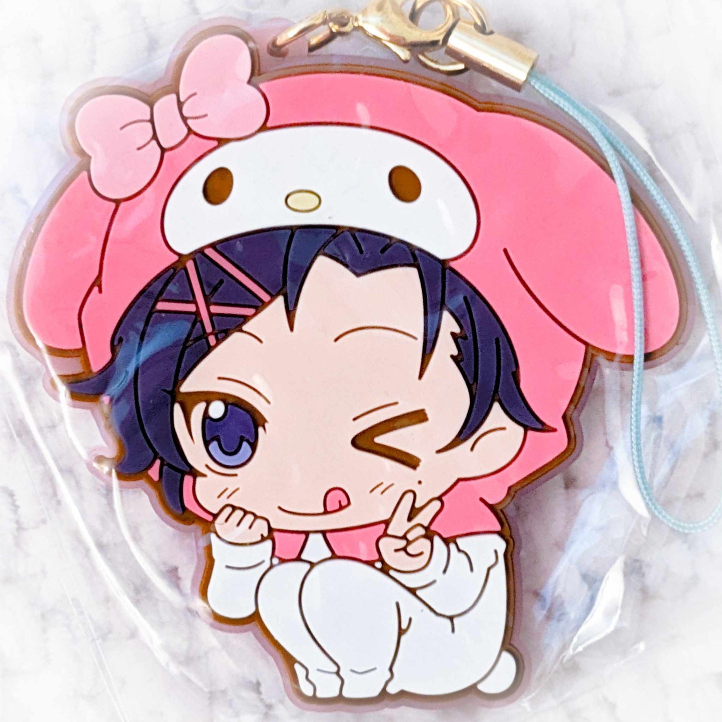 Mizuno Yuu x My Melody - Sanrio Boys Danshi Anime Chibi Keychain Rubber Strap