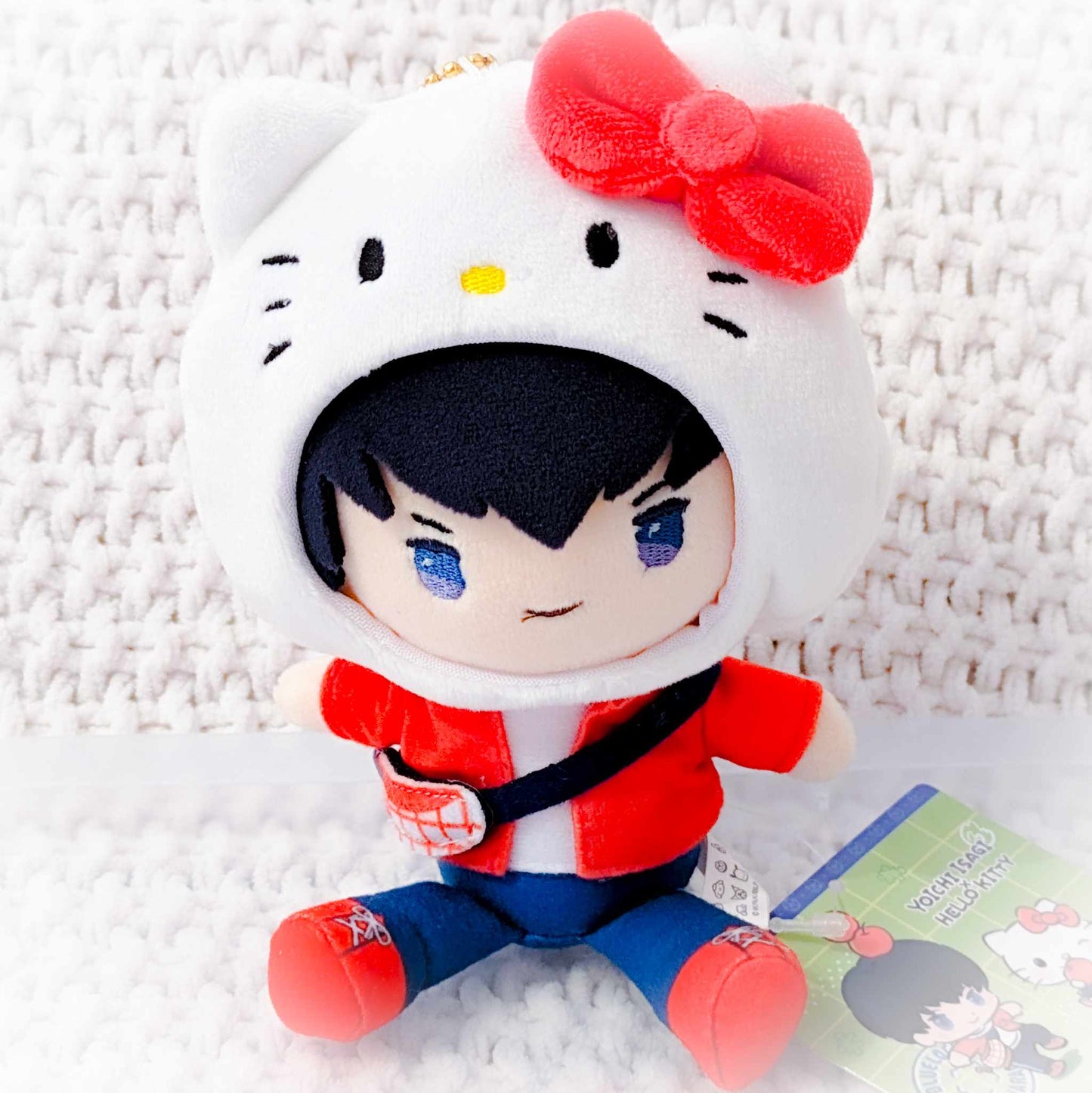 Yoichi Isagi x Hello Kitty - BLUELOCK x Sanrio Blue Lock Anime Plush Keychain