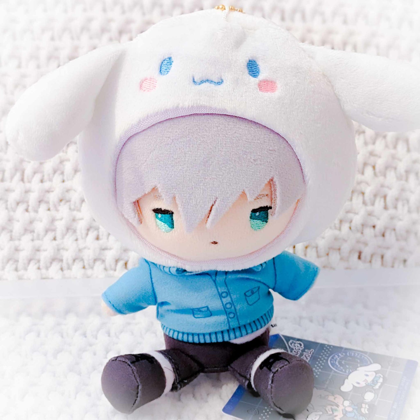 Seishiro Nagi x Cinnamoroll - BLUELOCK x Sanrio Blue Lock Anime Plush Keychain