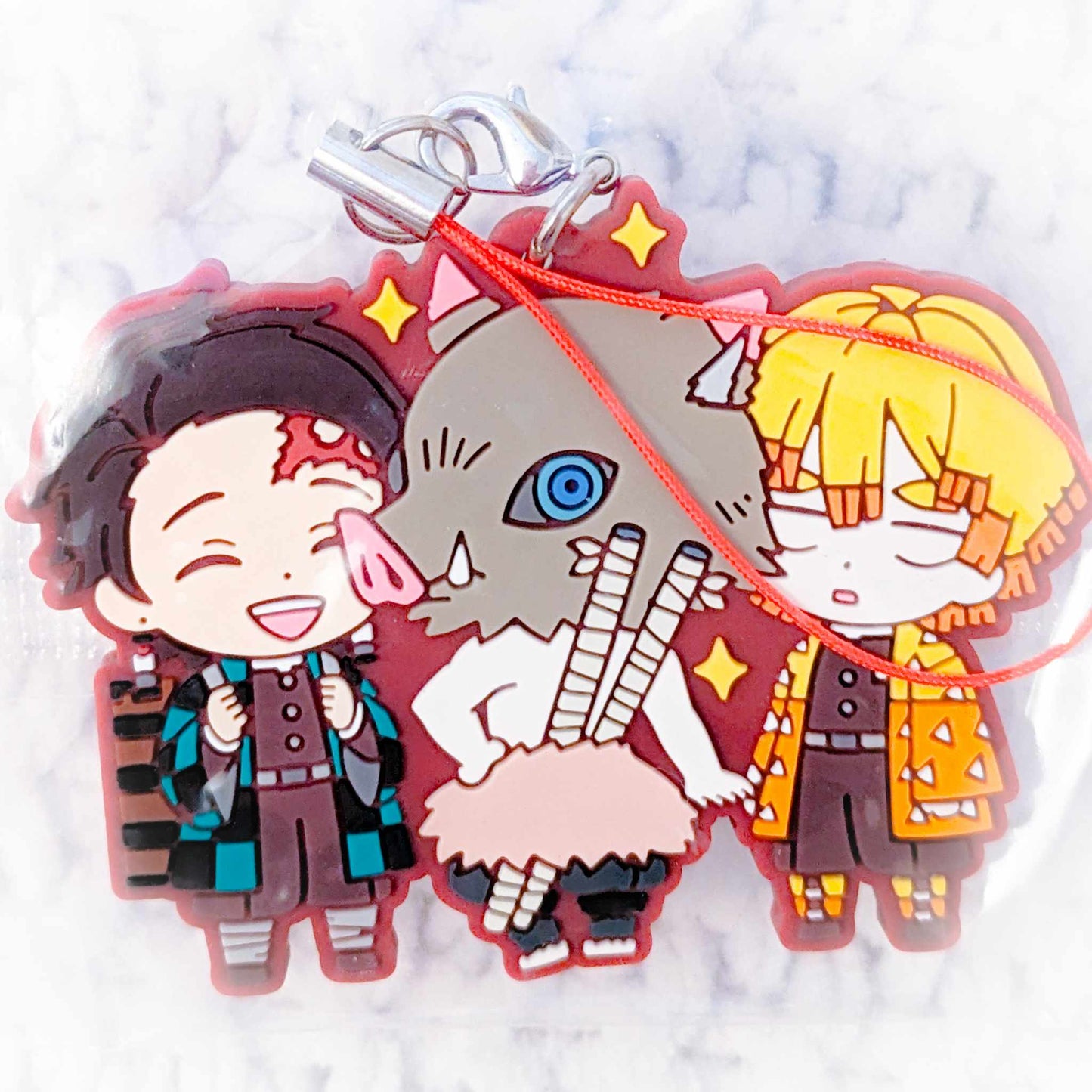 Inosuke Tanjiro & Zenitsu - Kimetsu no Yaiba Demon Slayer Anime Rubber Strap