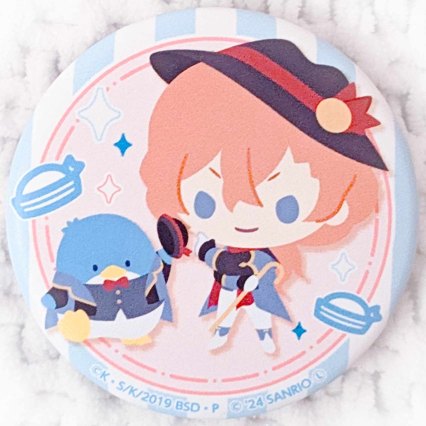 Chuya Nakahara x Tuxedo Sam - Bungo Stray Dogs x Sanrio Pin Badge Button