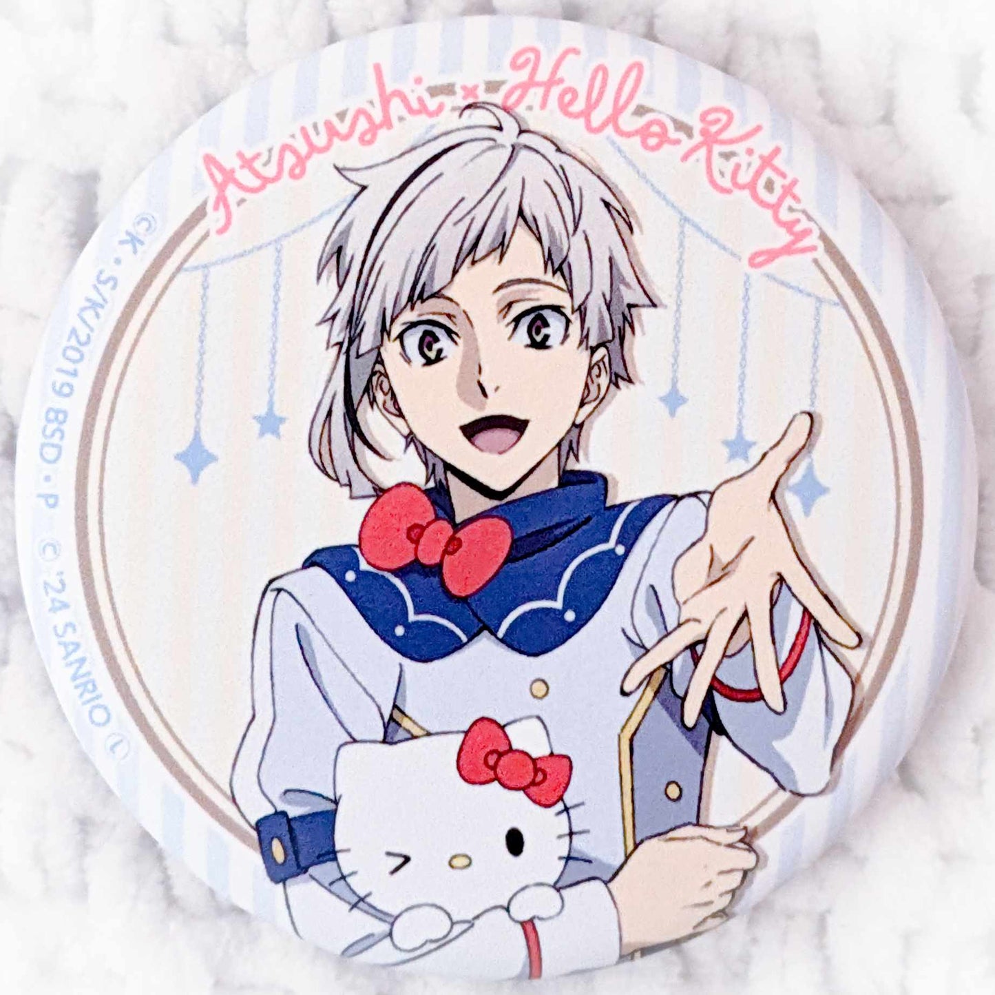 Atsushi Nakajima x Hello Kitty - Bungo Stray Dogs x Sanrio Pin Badge Button