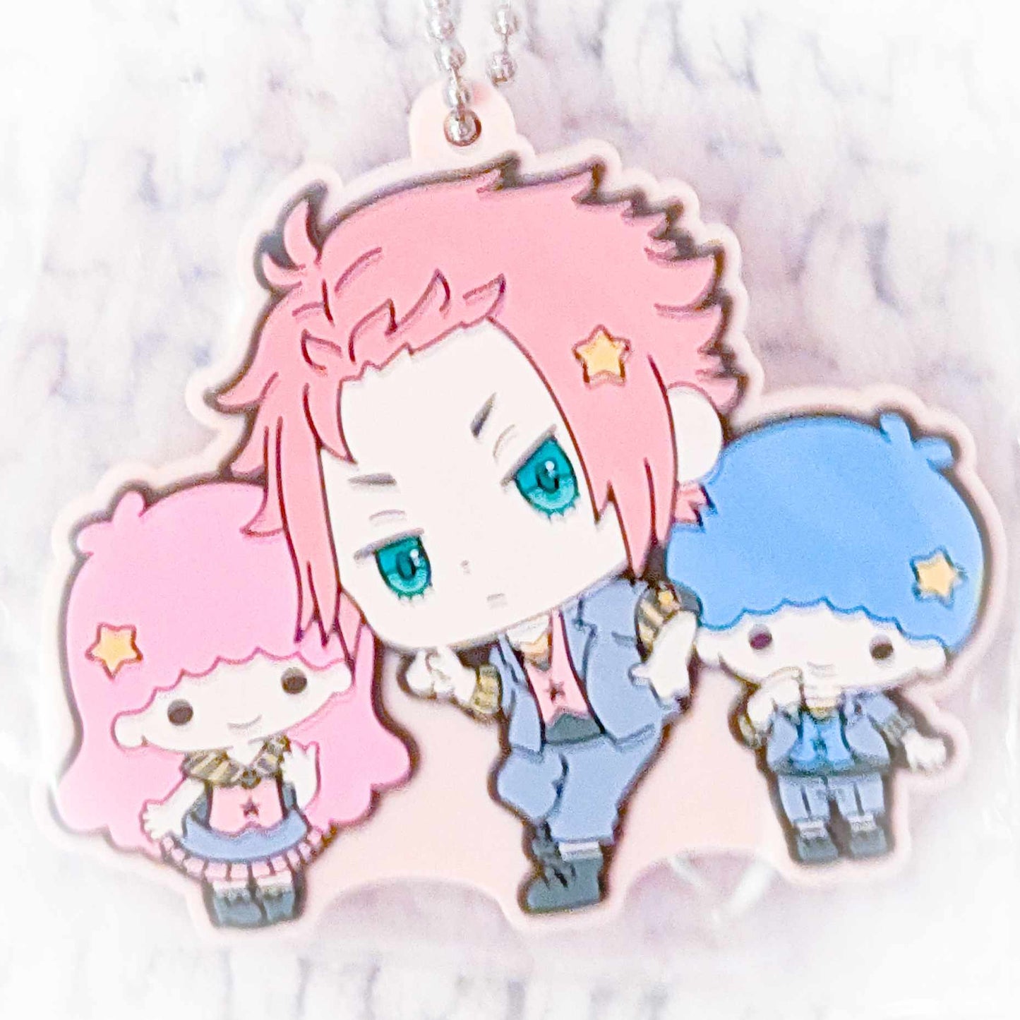 Sae Itoshi & Twin Little Stars - BLUELOCK x Sanrio Blue Lock Anime Rubber Keychain