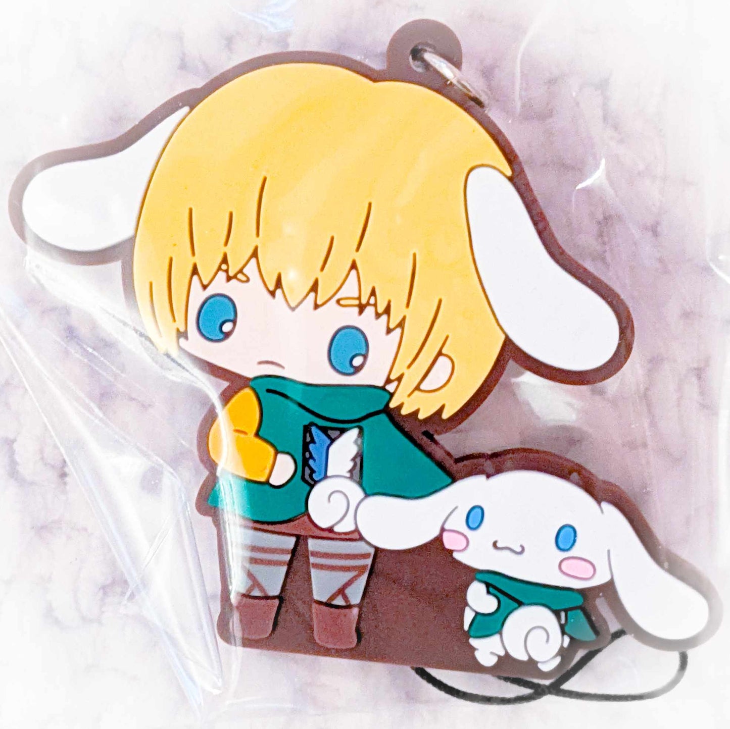 Armin Arlert & Cinnamoroll - Attack on Titan x Sanrio Collab Rubber Strap