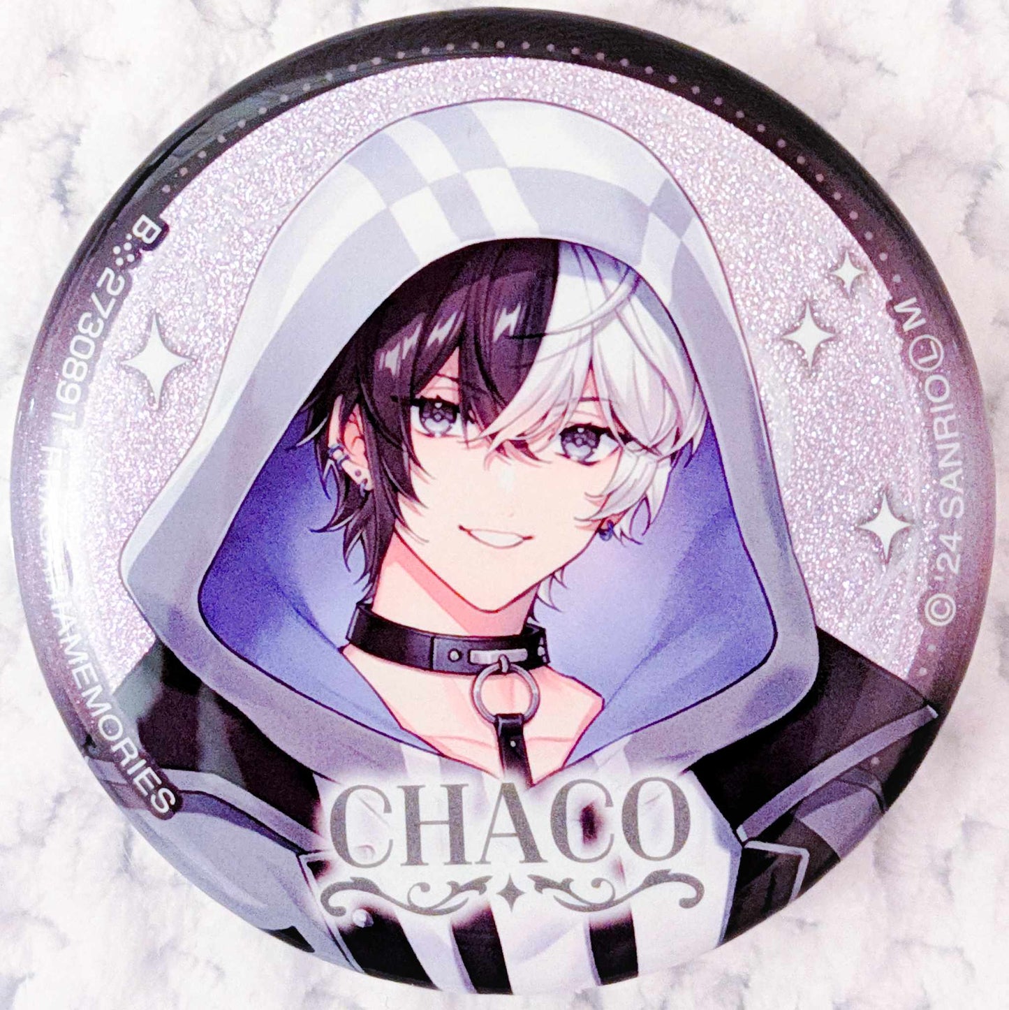 Chaco - Fragaria Memories Sanrio Glitter Pin Badge Button