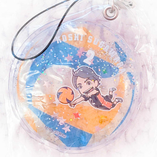 Sugawara Koshi - Haikyuu Anime Chibi Water-in Liquid Keychain Strap