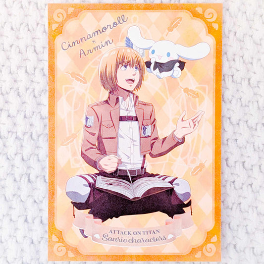 Armin Arlert & Cinnamoroll - Attack on Titan x Sanrio Collab Art Postcard