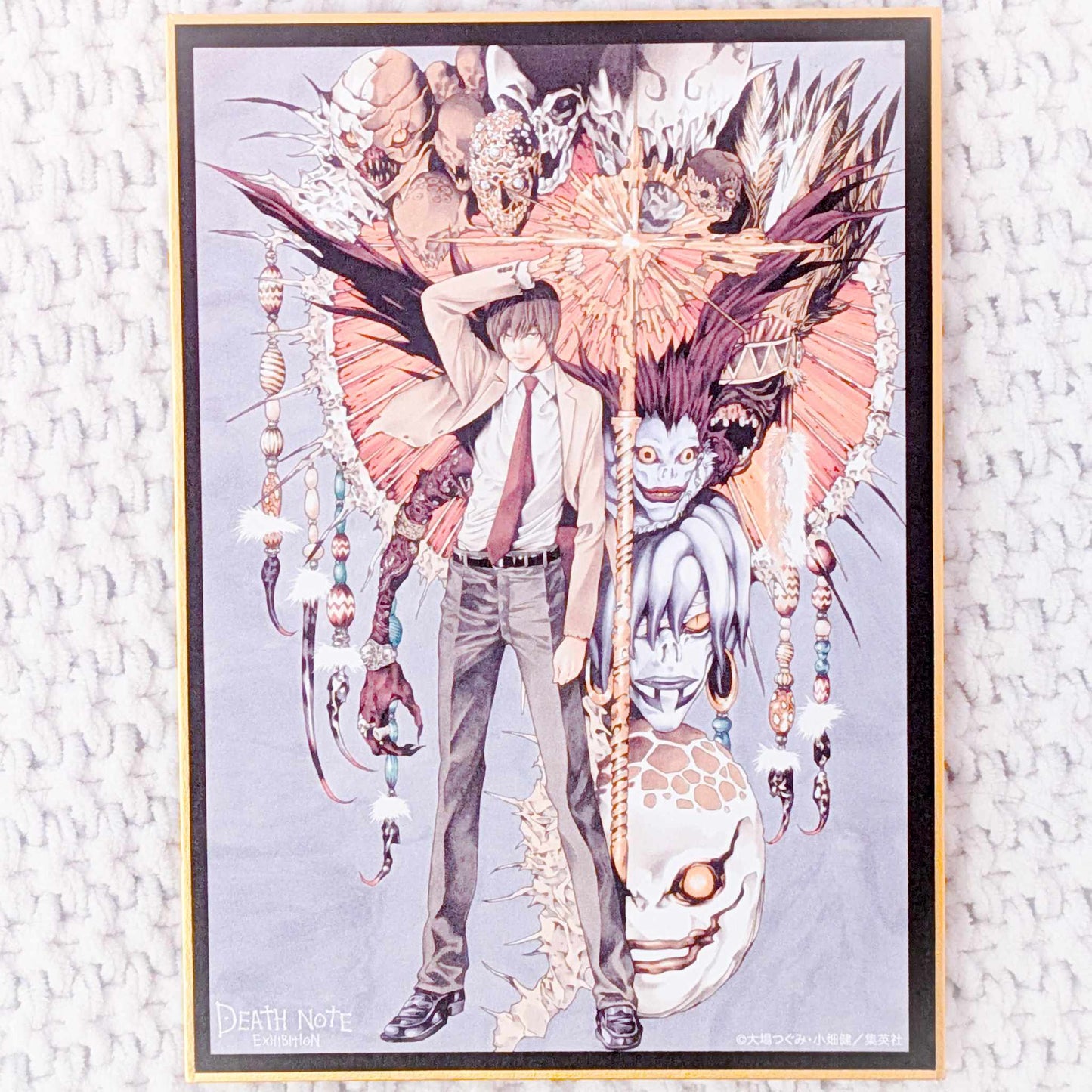 Light Yagami Shikigami - Death Note Exhibition Manga Art Shikishi Board