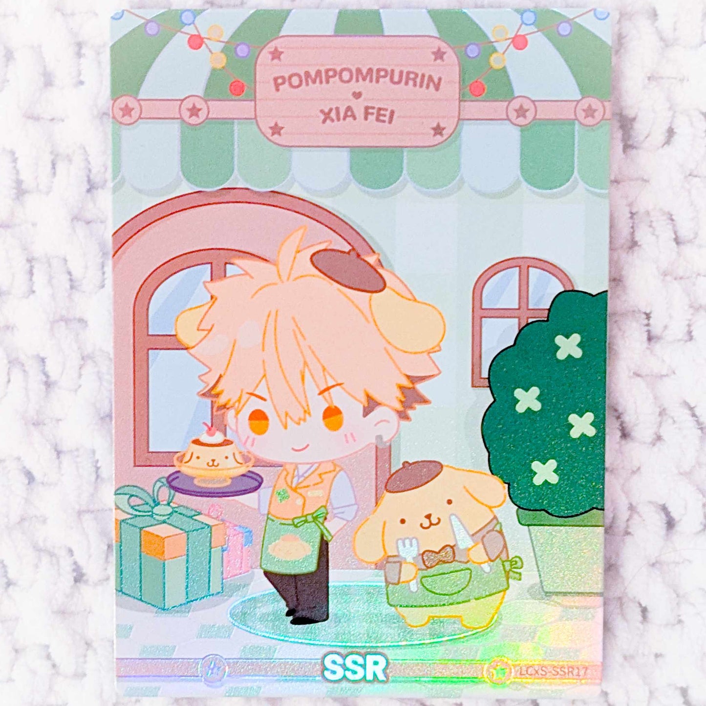 Xia Fey & Pompompurin - Link Click x Sanrio Collaboration Donghua SSR Trading Card