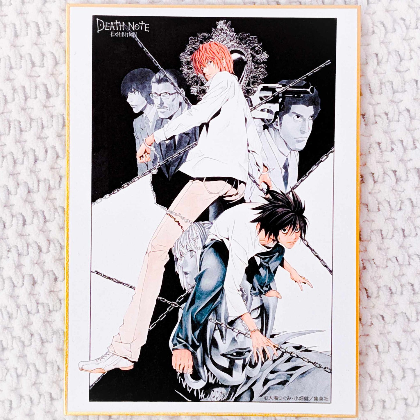 Light Yagami & L Lawliet - Death Note Exhibition Manga Art Shikishi Board
