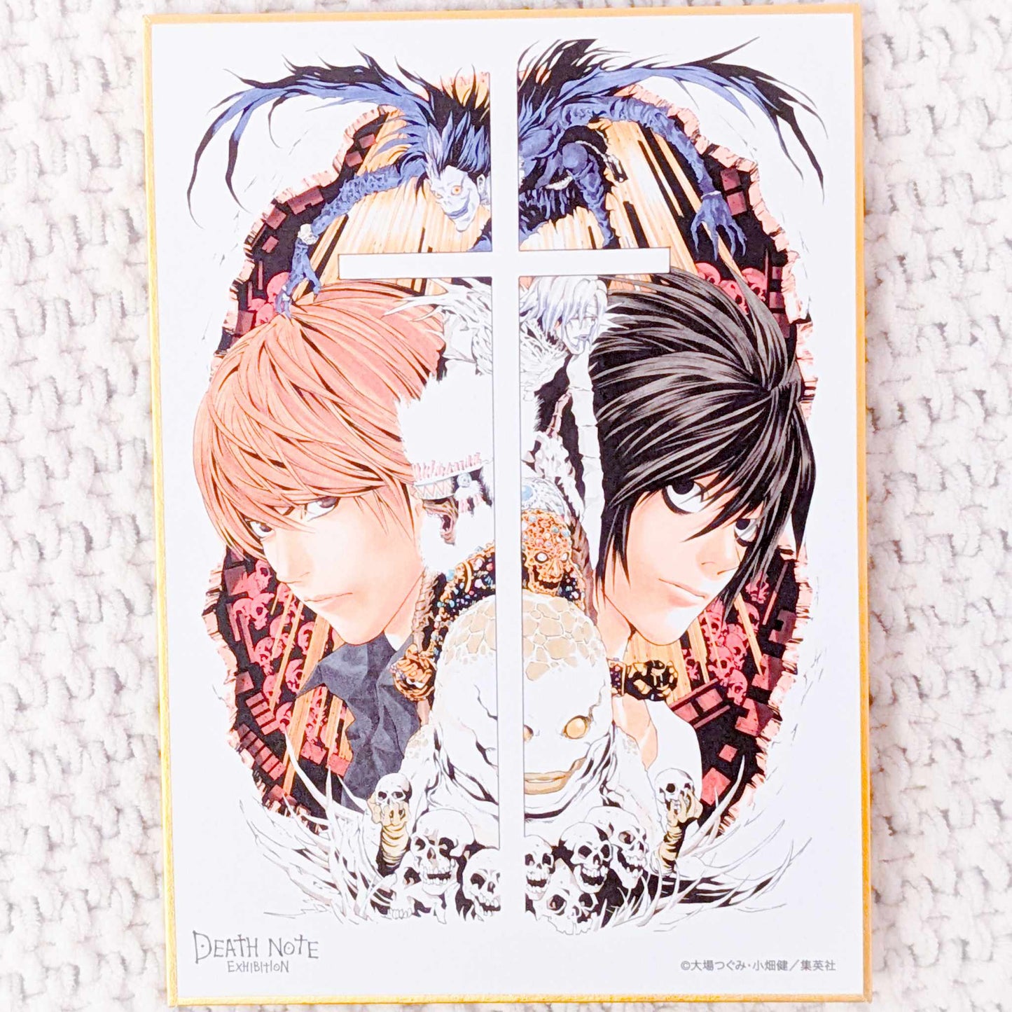 Light Yagami & L Lawliet - Death Note Exhibition Manga Art Shikishi Board