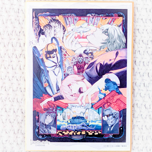 Light Yagami Group Cast - Death Note Exhibition Manga Art Shikishi Board