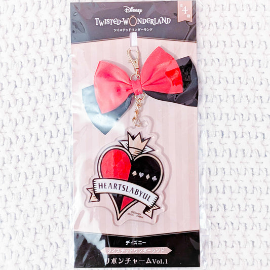 Heartslabyul - Disney Twisted Wonderland Dormitory Ribbon Bow Acrylic Keychain
