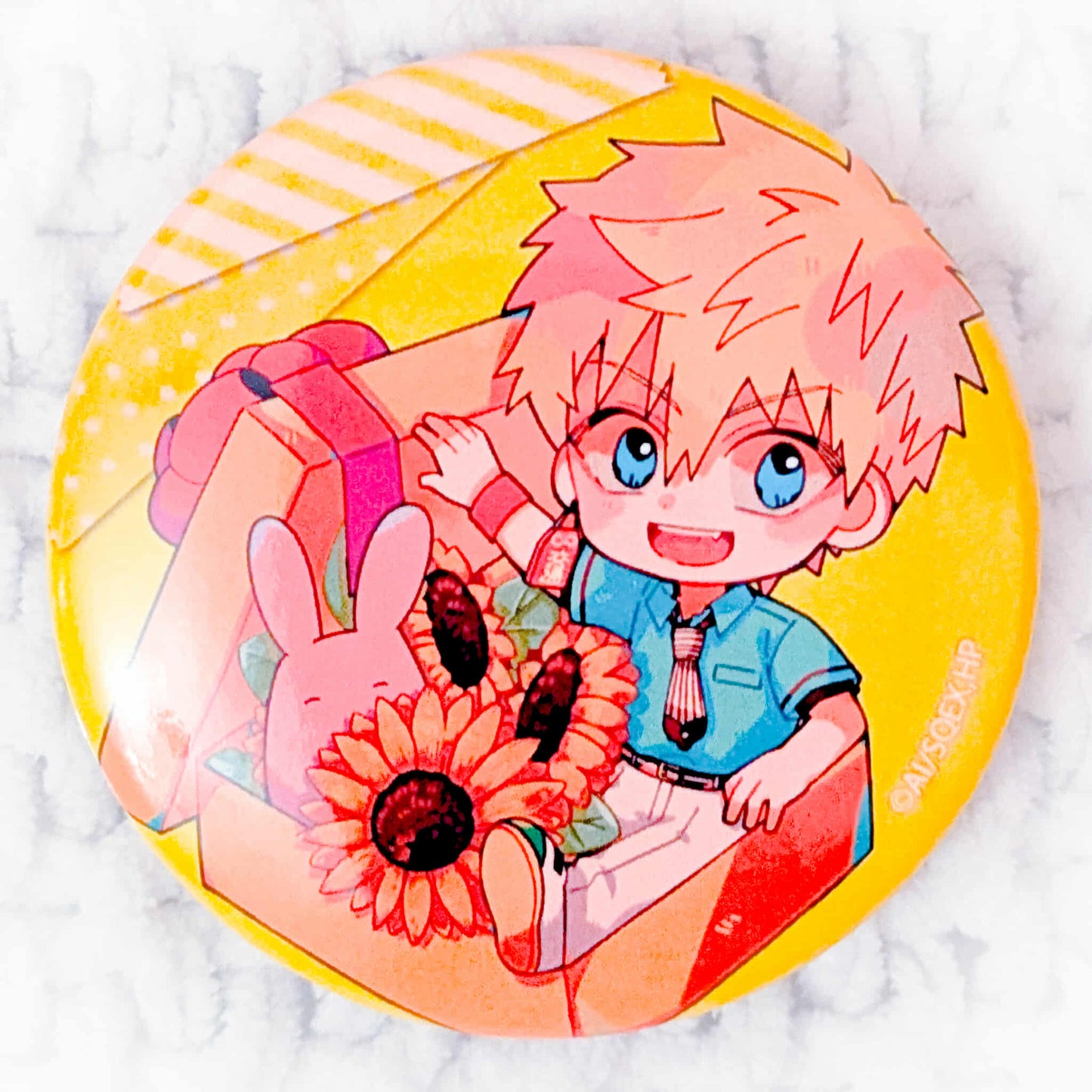 Kou Minamoto - Toilet Bound Hanako Kun Flower Box Pin Badge Button