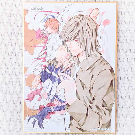 Teru Mikami Light Yagami Shikigami - Death Note Exhibition Manga Art Shikishi Board