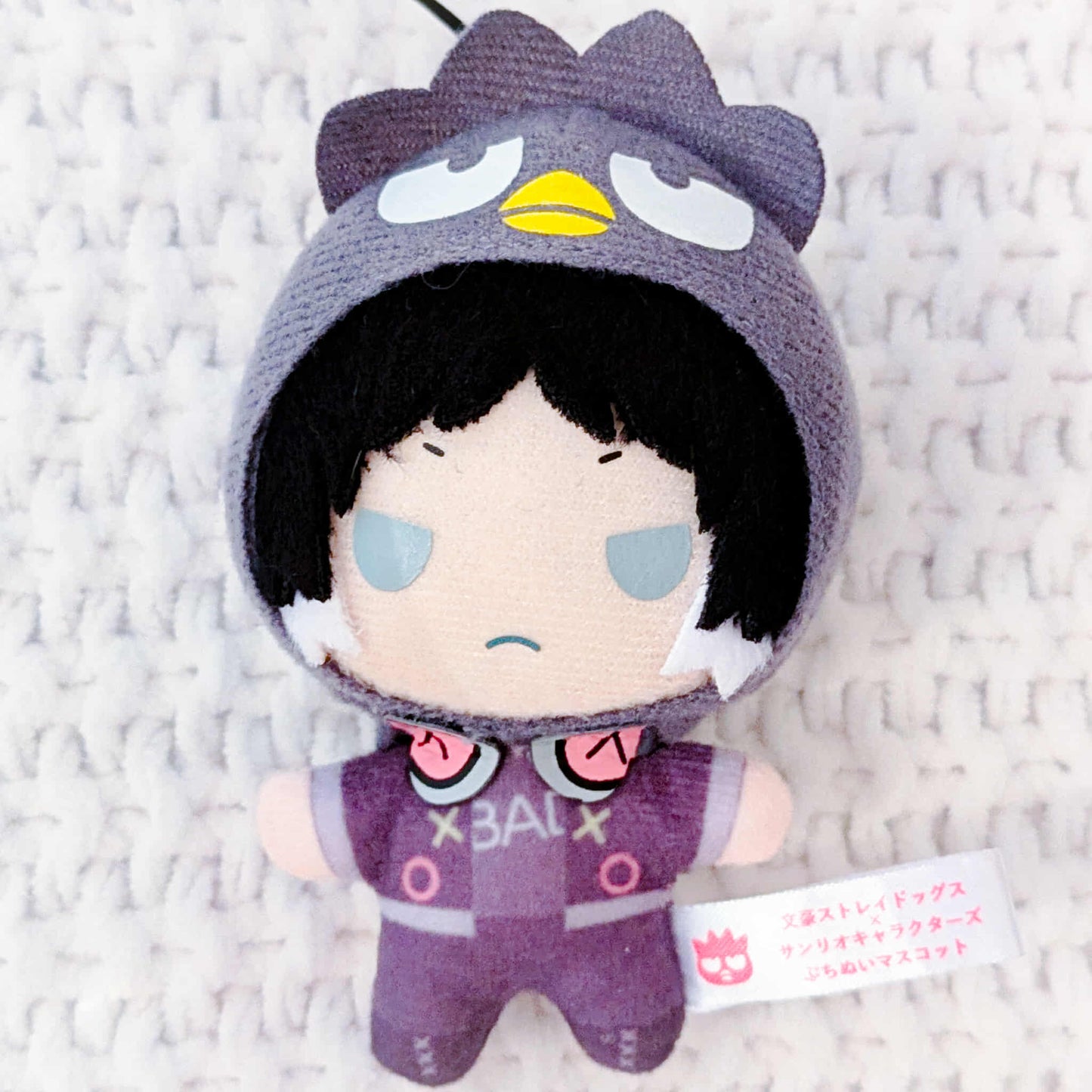 Akutagawa Ryuunosuke x Badtz Maru - Bungo Stray Dogs x Sanrio Mini Plush Strap