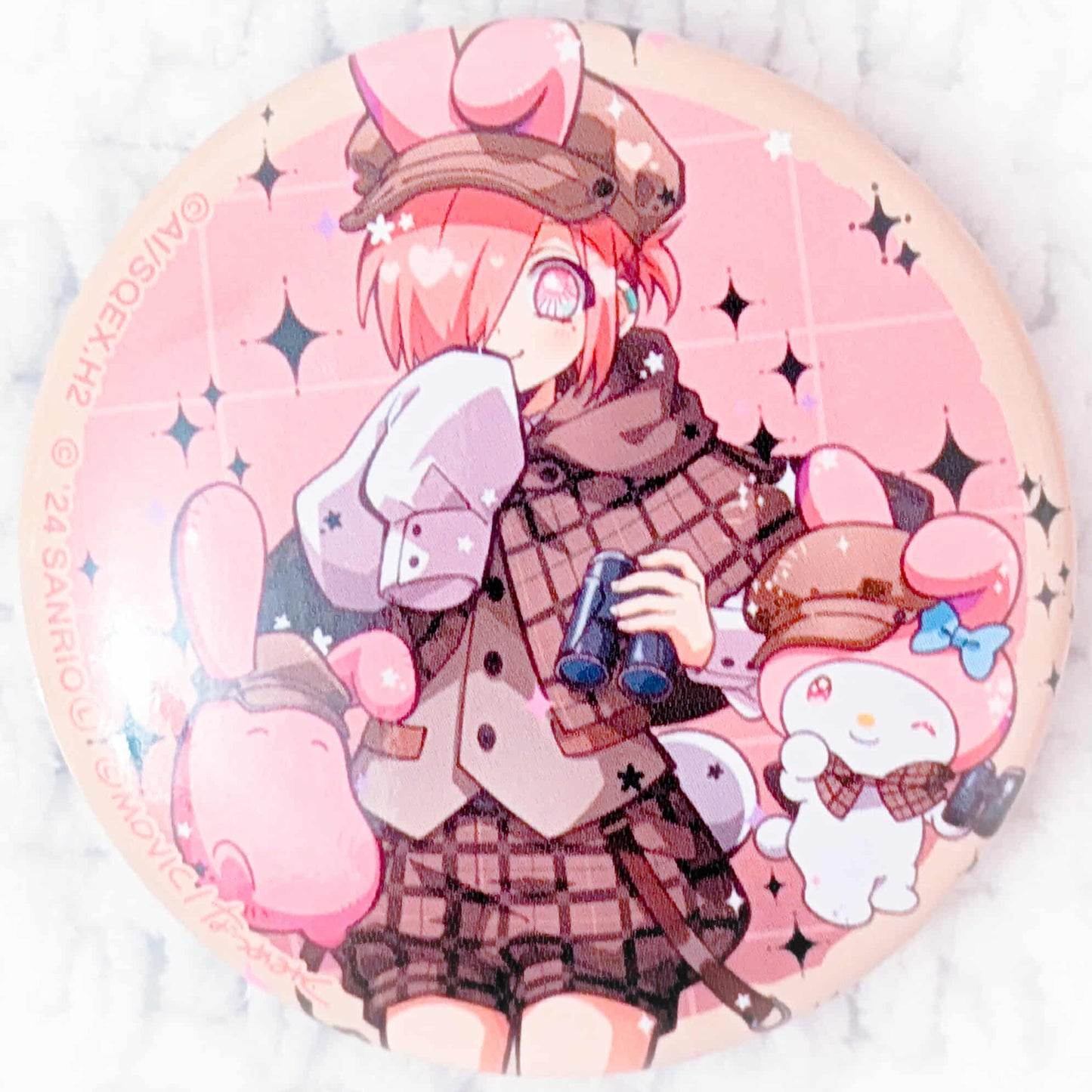 Mitsuba Sosuke x My Melody - Toilet Bound Hanako-kun Sanrio Collab Pin Badge Button