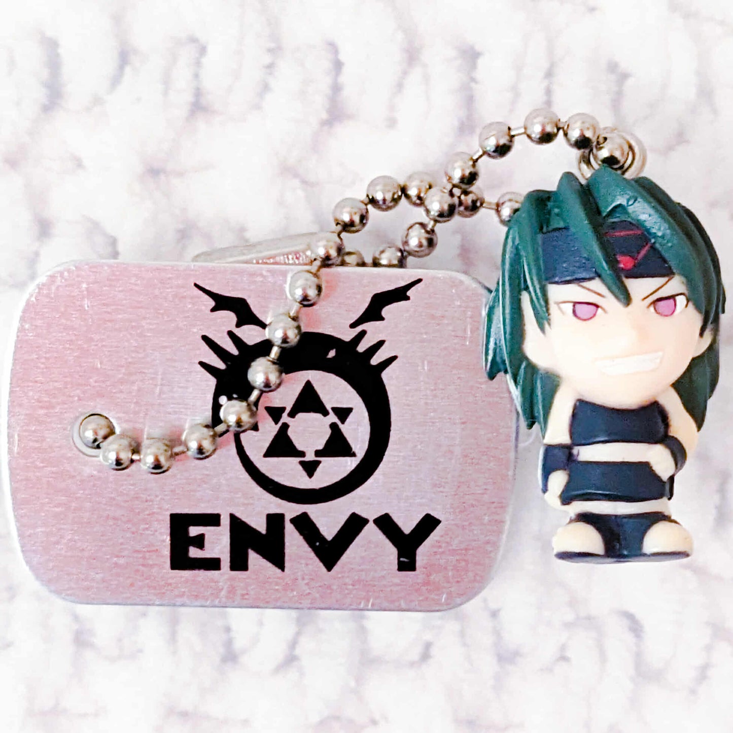Envy - Fullmetal Alchemist Dog Tag Style Figure Keychain