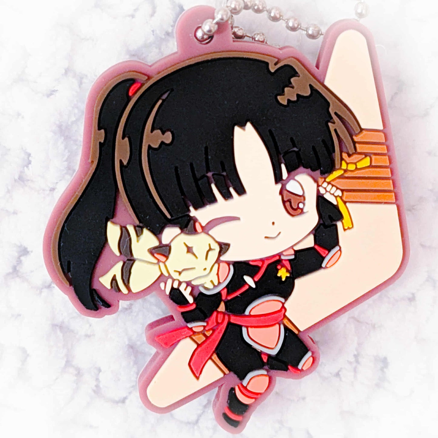 Sango & Kirara - Inuyasha Anime Chibi Mascot Rubber Keychain