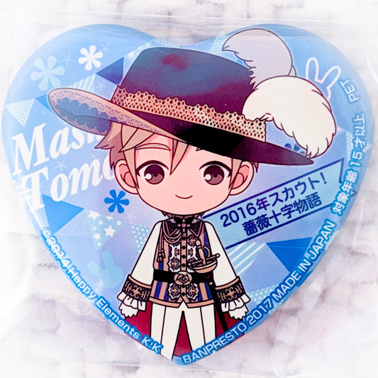 Tomoya Mashiro - Ensemble Stars! Ra*bits Anime Chibi Heart Shaped Pin Badge Button