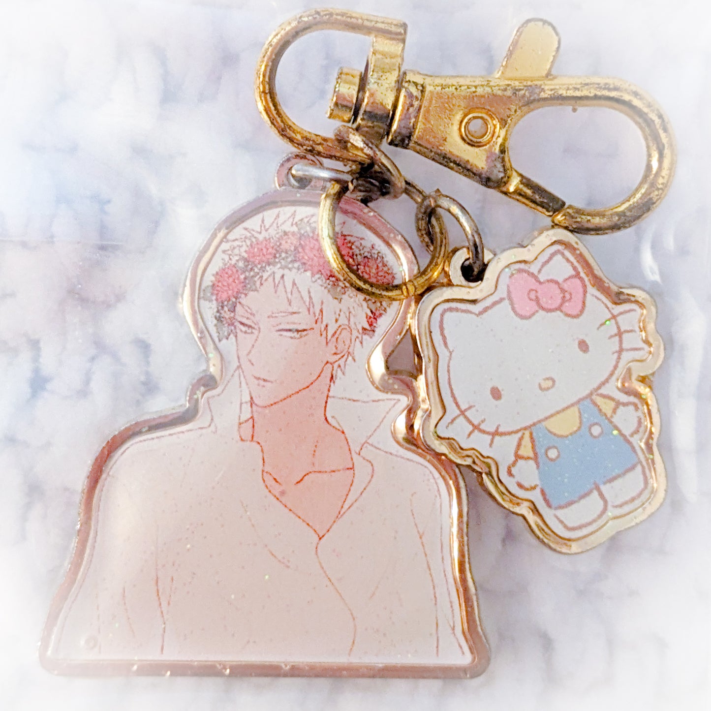 Shunsuke Yoshino & Hello Kitty - Sanrio Boys Danshi Anime Metal Charm Keychain