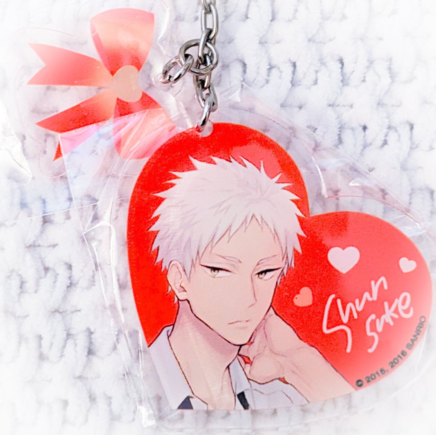 Shunsuke Yoshino - Sanrio Boys Danshi Anime Heart Shaped Acrylic Keychain