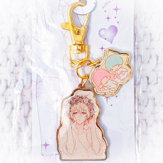 Ryo Nishimiya & Twin Little Stars - Sanrio Boys Danshi Anime Metal Charm Keychain